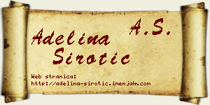 Adelina Sirotić vizit kartica